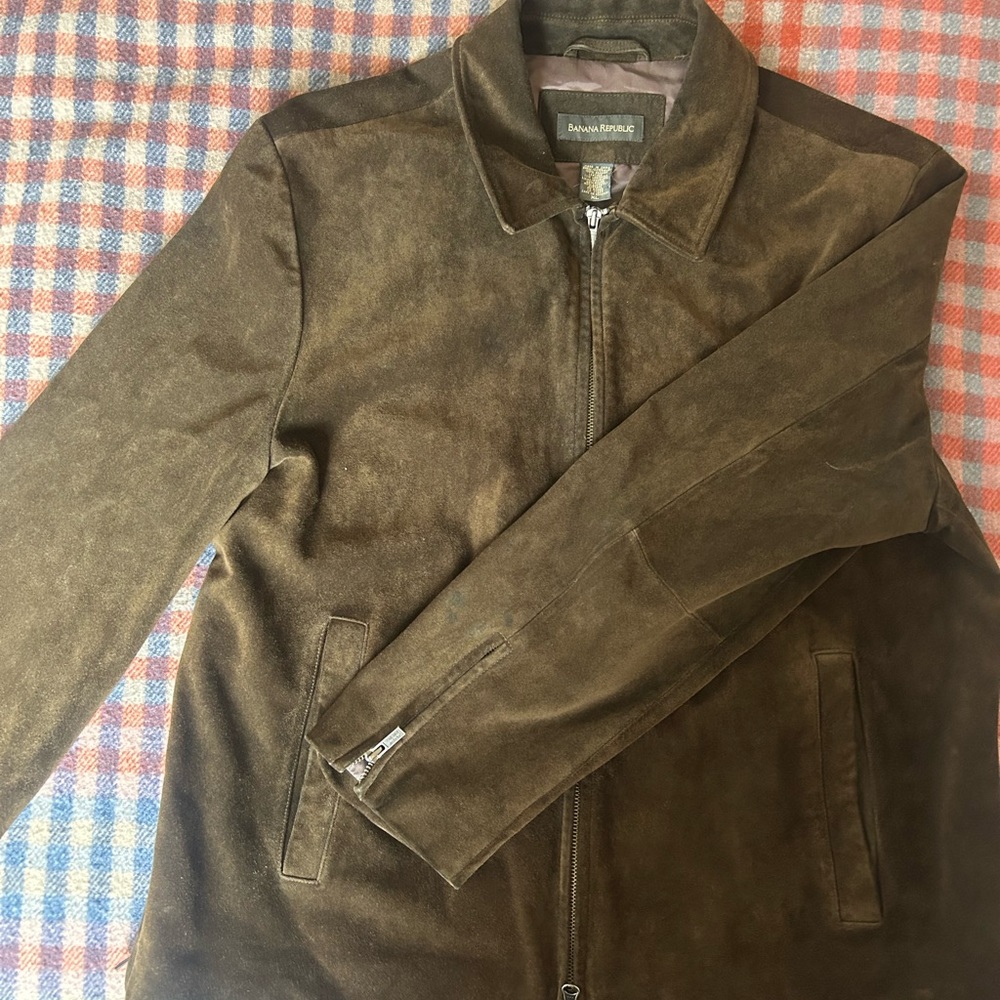 Brown Suede Jacket by Banana Republic